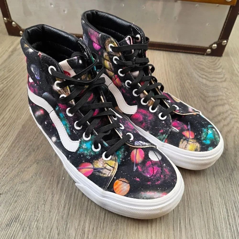 Vans SK8 Hi Tops Galaxy Print Sneakers Size 7.5